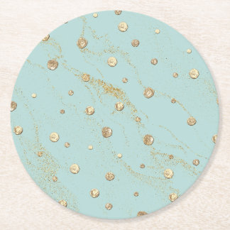 Porta-copo De Papel Redondo Porta copos redonda Dourada
