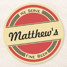 Porta copos retro da cerveja do vintage