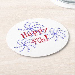 Porta-copo De Papel Redondo Porta copos - Saudações do Fireworks