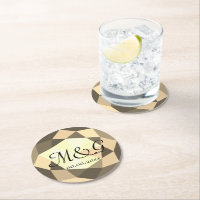 Portas copos de casamento personalizadas de gema d