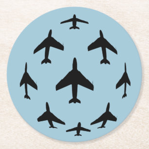 Porta-copo De Papel Redondo Portas copos de Formação Hawker Hunter