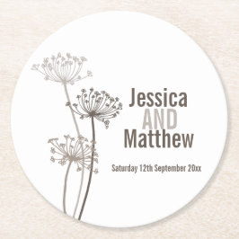 Porta-copo De Papel Redondo Portas copos de papel castanho para artes gráficas