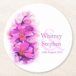 Porta-copo De Papel Redondo Portas copos de papel de cor d'água, cor-de-rosa-c