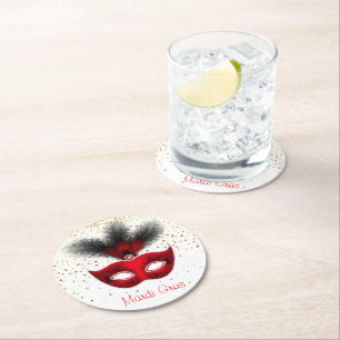 Porta-copo De Papel Redondo Portas copos de papel do Mardi Gras