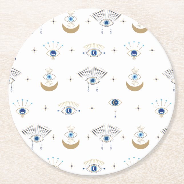 Porta-copo De Papel Redondo Portas copos de papel mau (Frente)