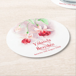 Porta-copo De Papel Redondo Portas copos de papel para arte em aquarela, fuchs