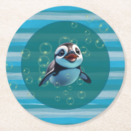 Porta-copo De Papel Redondo Portas copos de papel para pinguins bebês