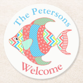 Porta-copo De Papel Redondo Portas copos de papel personalizadas para peixes c