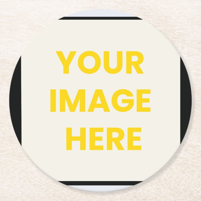 Porta-copo De Papel Redondo Portas copos de papel personalizadas | Personaliza (Frente)