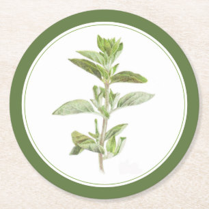 Porta-copo De Papel Redondo Portas copos de papel redondo FRESH OREGANO (-text