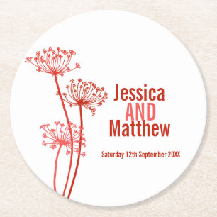 Porta-copo De Papel Redondo Portas copos de papel vermelho para arte gráfica e