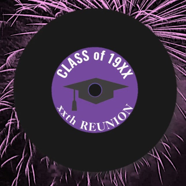 Porta-copo De Papel Redondo Portas copos de reunião de classe nostálgica (Criador carregado)