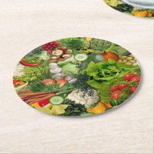 Porta-copo De Papel Redondo Portas copos dos vegetarianos