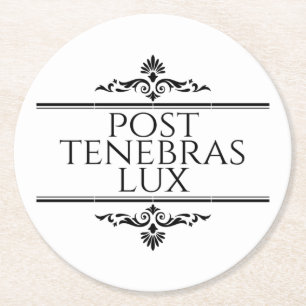 Porta-copo De Papel Redondo Posto Tenebras Lux