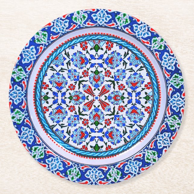 Porta-copo De Papel Redondo Pousa-copos de papel Elegantes (Frente)