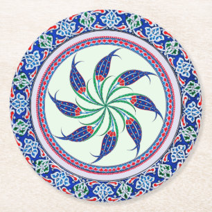 Porta-copo De Papel Redondo Pousa Copos de Papel Elegantes Luxuosos