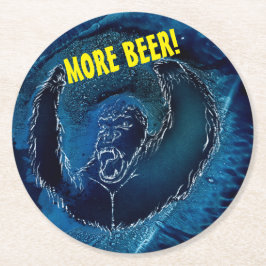 Porta-copo De Papel Redondo Preciso De Mais Cerveja