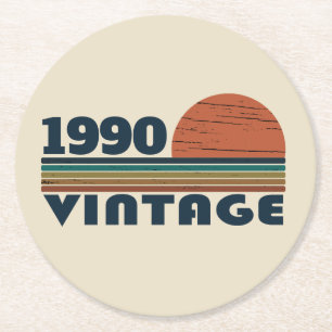 Porta-copo De Papel Redondo presente de aniversário de 35 anos personalizado