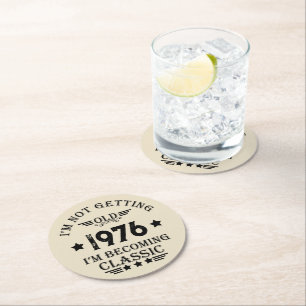 Porta-copo De Papel Redondo Presentes de 50 anos personalizados