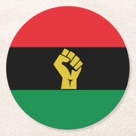 Porta-copo De Papel Redondo Preto Vermelho + Porta copos Verde