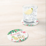 Porta-copo De Papel Redondo Primeiro aniversario Tropical Summer Beach Luau Gi<br><div class="desc">Estas doces portas copos são perfeitas para qualquer pequena comemorando um primeiro aniversário este ano. O é fácil de personalizar com um nome de sua escolha e itens de entidade correspondentes podem ser encontrados na coleção.</div>
