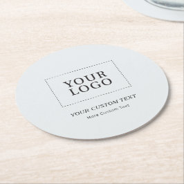 Porta-copo De Papel Redondo Promocional de logotipo de empresa personalizado c