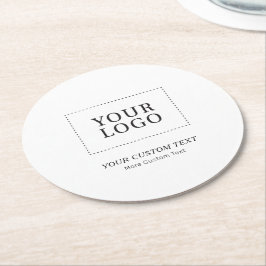 Porta-copo De Papel Redondo Promocional de logotipo de empresa personalizado c