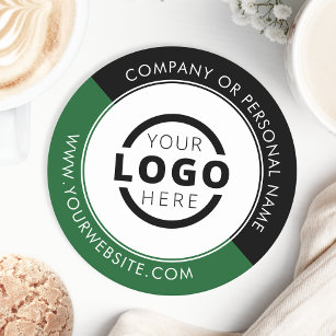 Porta-copo De Papel Redondo Promocional personalizado Logotipo de empresa verd