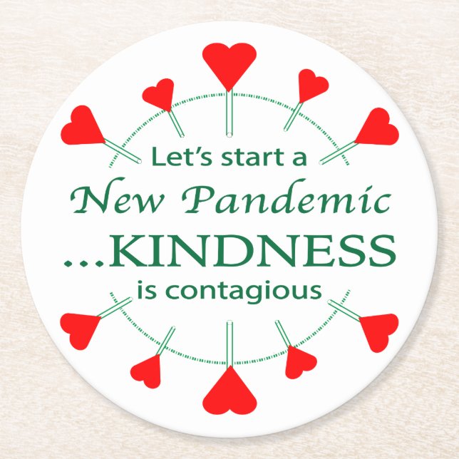 Porta-copo De Papel Redondo Promover gentileza (Frente)