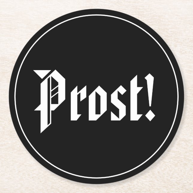 Porta-copo De Papel Redondo Prost Oktoberfest (Frente)