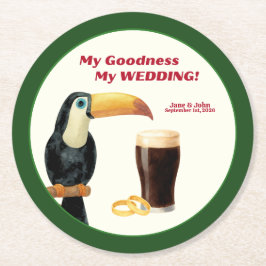 Porta-copo De Papel Redondo Protetor de papel para casamento Irish Stout