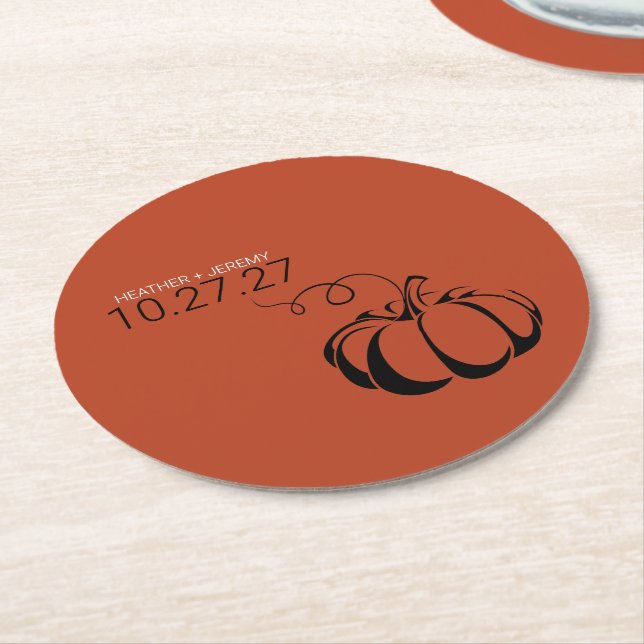 Porta-copo De Papel Redondo Pumpkin Spice (Angulado)