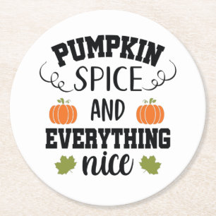 Porta-copo De Papel Redondo Pumpkin Spice e tudo mais bonito 2