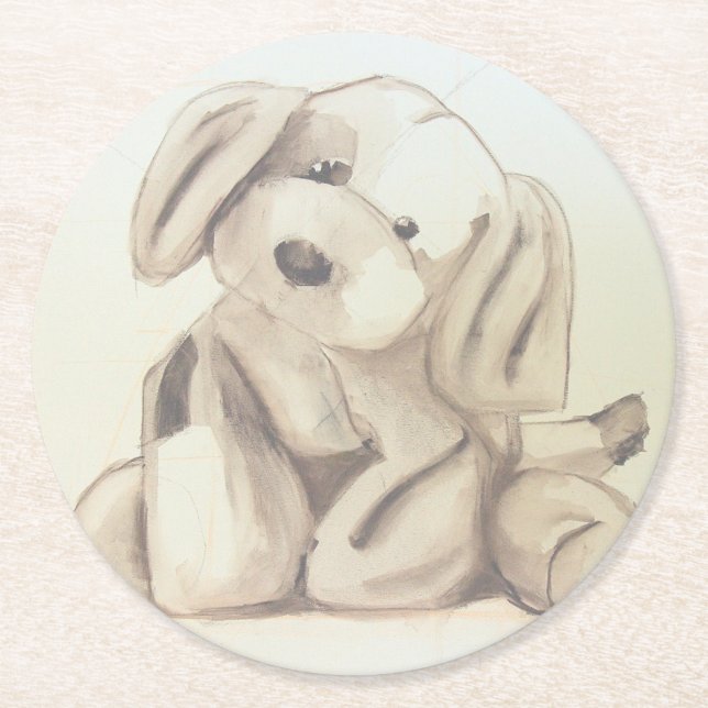 Porta-copo De Papel Redondo Puppy Coaster (Frente)