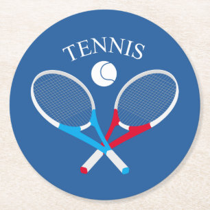 Porta-copo De Papel Redondo Rackers de tênis e tênis