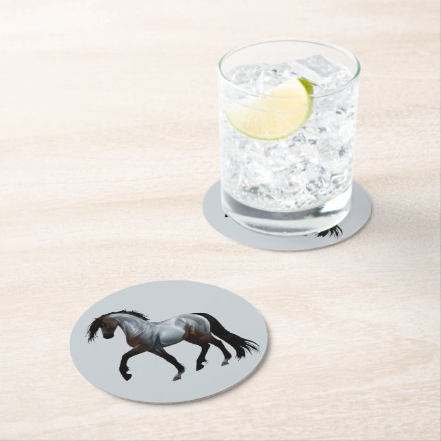 Porta-copo De Papel Redondo Ramirez - spanisches Pferd, laufend -  (Insitu)