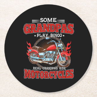 Porta-copo De Papel Redondo Real Grandpas Ride Motorcicletas Lover