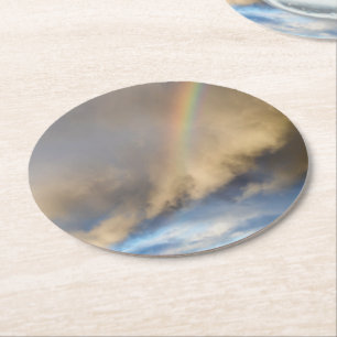Porta-copo De Papel Redondo rebelião arco-íris