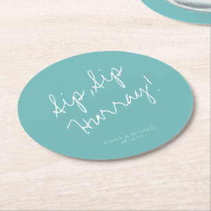 Porta-copo De Papel Redondo Reflexões Wedding Hurray ID774
