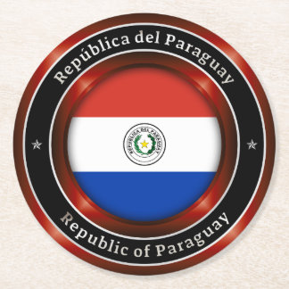 Porta-copo De Papel Redondo Republic of Paraguay