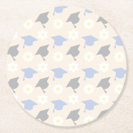 Porta-copo De Papel Redondo Retro Peach Graduation