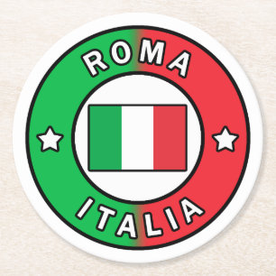 Porta-copo De Papel Redondo Roma Itália
