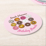 Porta-copo De Papel Redondo Rosquinha Doughnut Festa de aniversário Brunch Ass<br><div class="desc">Design apresenta uma ilustração original de uma variedade de rosquinhas deliciosas. Ideal para chá de fraldas, festa de aniversário, venda de assar ou café da manhã ou convite para brunch. Apenas personalize com sua informação. Este design de rosquinha também está disponível em outros produtos. Não vê o que está procurando?...</div>