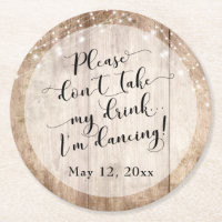 Rústico Pale Brown Wood & Lights, "Estou Dançando"