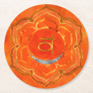 Porta-copo De Papel Redondo Sacral chakra - Svadhisthana