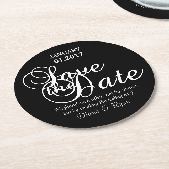 Porta-copo De Papel Redondo Salvar as Portas copos de Data (Angulado)