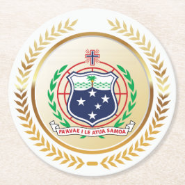 Porta-copo De Papel Redondo Samoa Casaco de Armas