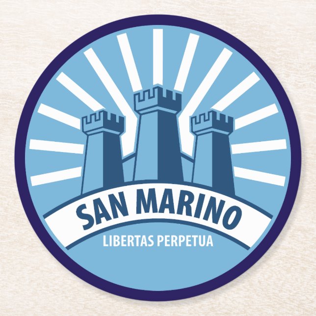 Porta-copo De Papel Redondo San Marino Libertas Perpetua (Frente)