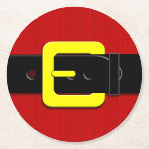 Porta-copo De Papel Redondo Santa Claus Belt