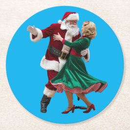 Porta-copo De Papel Redondo Santa Dancing Paper Coaster